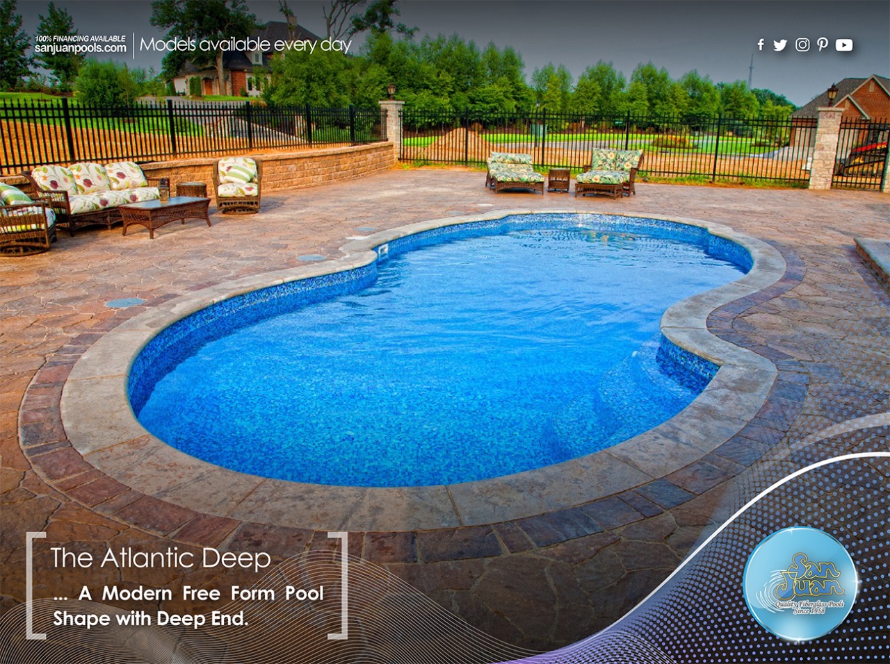 Wichita Pools - San Juan Fiberglass Pools - Atlantic Deep - 1
